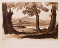 KG 16339
<br/>
Imitations of drawings by Claude Lorrain...: Rivierlandschap (Tiber?) met toren (nr. 11)
<br/>
<em>Lewis, Frederick Christian</em>